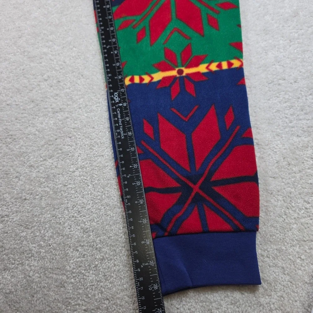 Polo Ralph Lauren Fleece Jogger Pants Mens M Blue Green Snowflake Fair Isle NWT